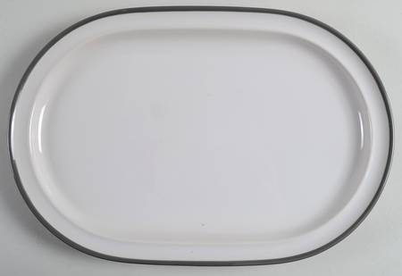 Odin Grey 14" Oval Serving Platter