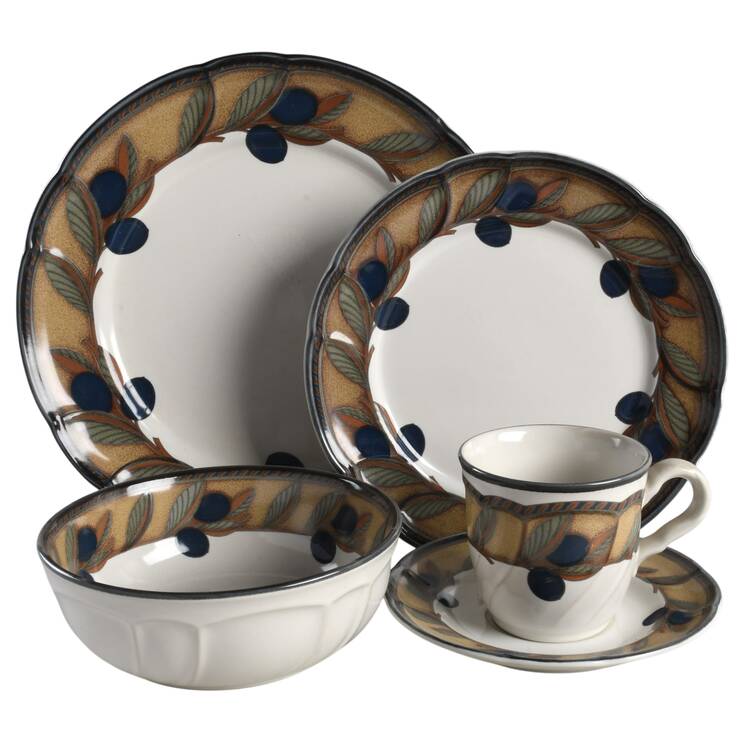Olive Wreath 5 Piece Place Setting