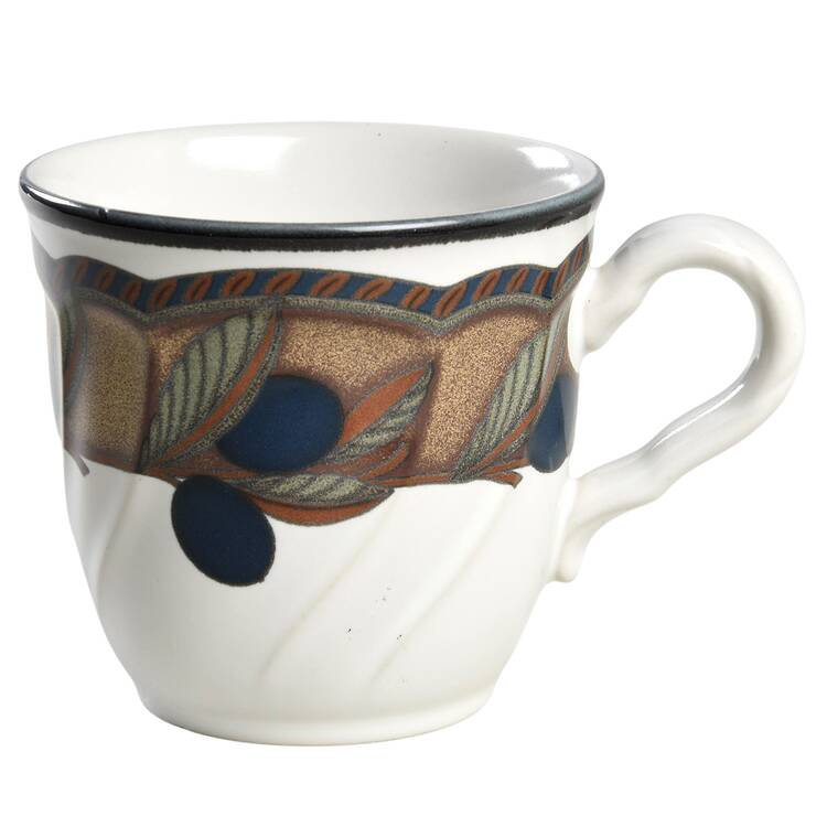 Olive Wreath Flat Cup