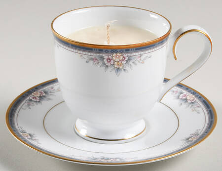 Ontario Scented Cup & Saucer Candle-Vanilla  HC