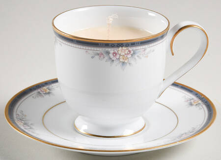 Ontario Scented Cup & Saucer Candle-Lavender  HC