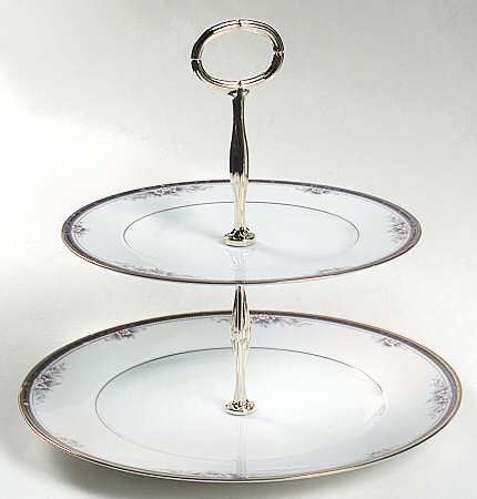 Ontario 6 5/8"-10"  2 Tiered Serving Tray (Dp, Sp) HC