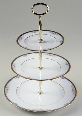 Ontario 13 7/8"-14 1/4" 3-Tiered Serving Tray(DP,SP,BB) HC