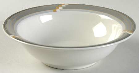 Optima Gray Rim Soup Bowl