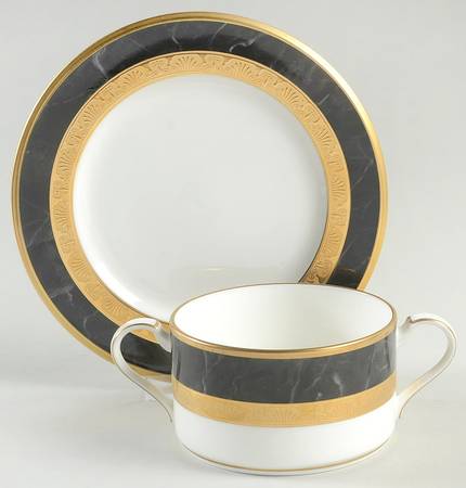 Opulence Cream Soup Bowl & Bread Plate/Saucer Set by Noritake