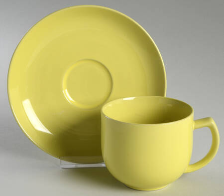 Options Yellow Flat Cup & Saucer Set
