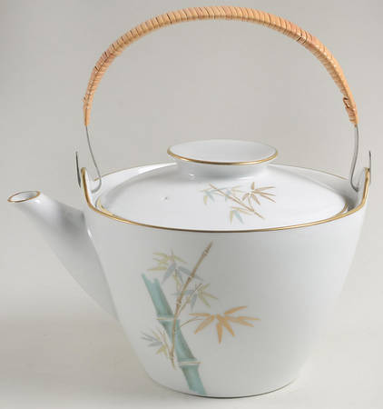 Oriental Teapot & Lid with Removable Top Handle