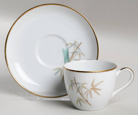 Oriental Flat Demitasse Cup & Saucer Set