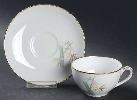 Oriental Flat Cup & Saucer Set