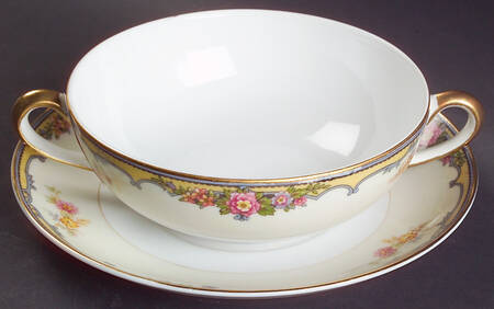 Oxford Flat Cream Soup Bowl & Saucer Set