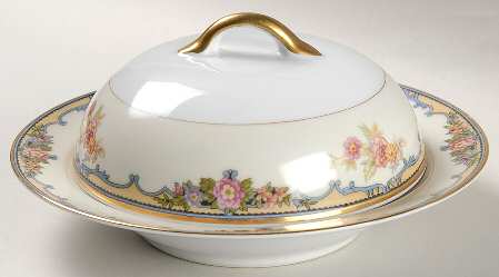 Oxford Round Covered Butter with Strainer