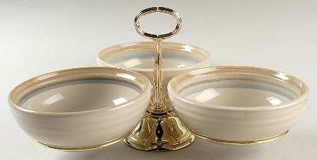 Painted Desert 7" x 12" 3-Part Relish & Metal Stand (CERC) HC