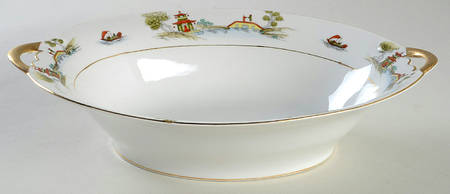 The Pagoda 10" Oval Vegetable Bowl
