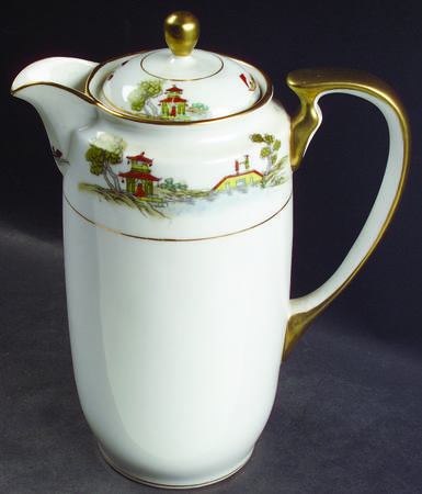 The Pagoda Chocolate Pot & Lid