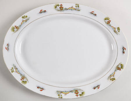 The Pagoda 16" Oval Serving Platter