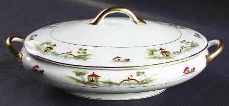 The Pagoda Oval Covered Vegetable
