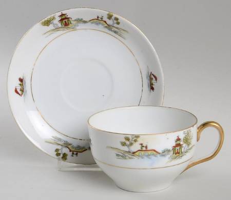 The Pagoda Flat Cup & Saucer Set