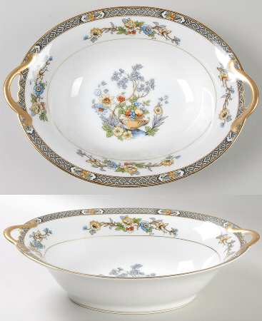 Paisley 10" Oval Vegetable Bowl