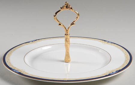 Palestra Round Serving Plate with Handle (DP)