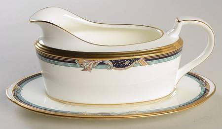Paris Opera Gravy Boat & Underplate (Relish/Butter)