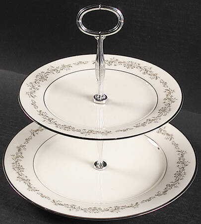 Parkridge 6 5/8"-10"  2 Tiered Serving Tray (Dp, Sp) HC