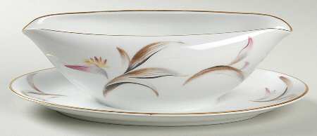 Paradise Gravy Boat with Attached Underplate