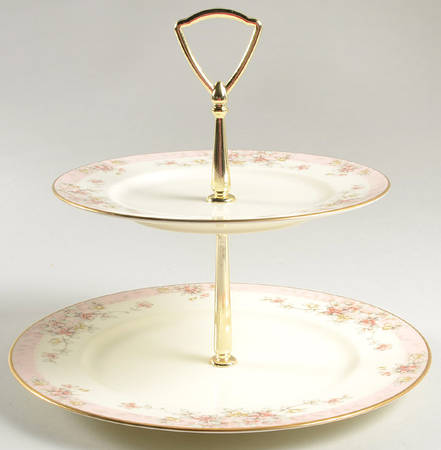 Parkhill 2 Tiered Serving Tray (Dinner & Salad Plate)