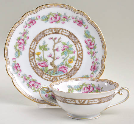 Parnell Footed Cream Soup Bowl & Saucer Set