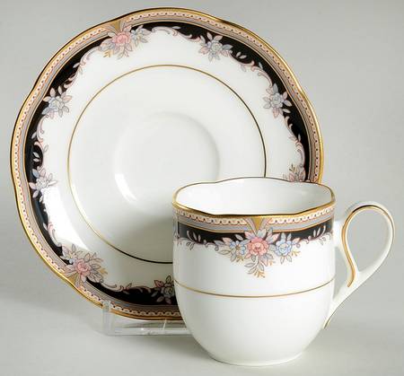 Palais Royal Flat Demitasse Cup & Saucer Set