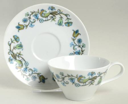 Pastoral Flat Cup & Saucer Set