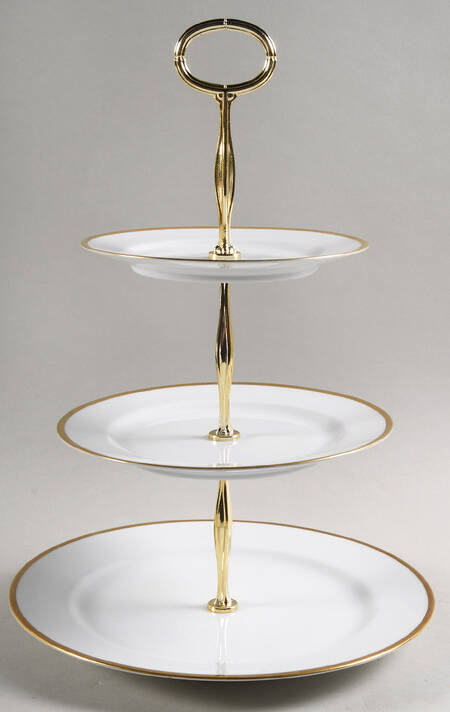 Patricia 13 7/8"-14 1/4" 3-Tiered Serving Tray(DP,SP,BB) HC