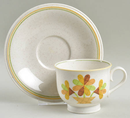 Patches Footed Cup & Saucer Set