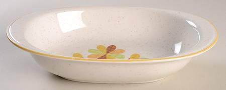 Patches 10" Oval Vegetable Bowl