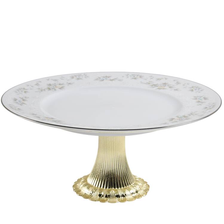 Patience Cake Stand with 4"-5" Metal Pedestal  Hc