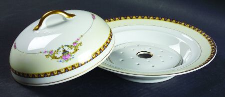 Patrician Round Covered Butter with Strainer