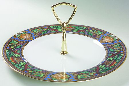 Paradise Tribute Round Serving Plate with Handle (DP)