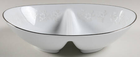 Patrice 10" Oval Divided Vegetable Bowl