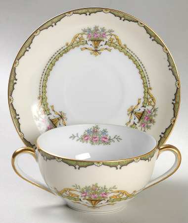 Penelope Flat Bouillon Cup & Saucer