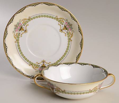 Penelope Flat Cream Soup Bowl & Saucer Set