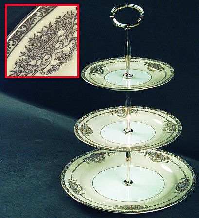 Penelope 13 7/8"-14 1/4" 3-Tiered Serving Tray(DP,SP,BB) HC