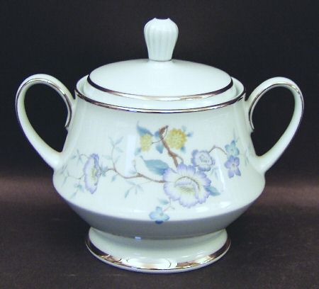 Peonia Blue Sugar Bowl & Lid
