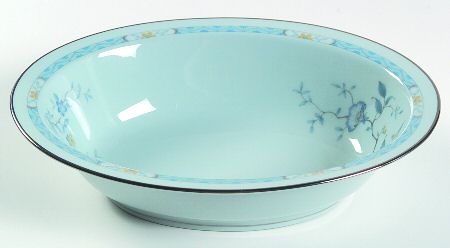 Peonia Blue 10" Oval Vegetable Bowl