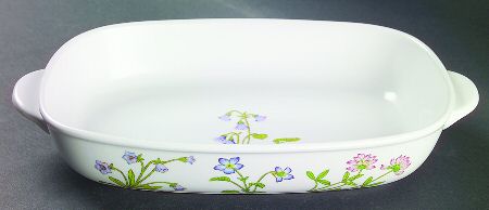 Petals Plus 9" Oval Baker/Vegetable Bowl