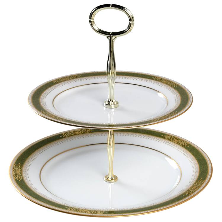 Perdita 6 5/8"-10"  2 Tiered Serving Tray (Dp, Sp) HC