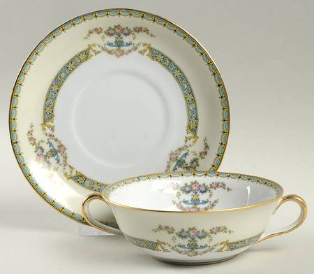 Perseus Flat Cream Soup Bowl & Saucer Set