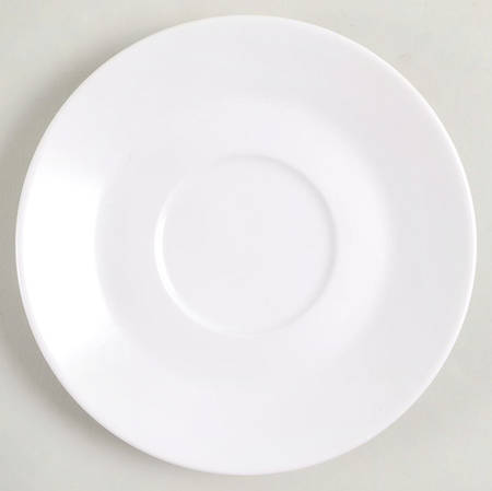 Pearl White (Coupe Shape) Saucer for Flat Cup