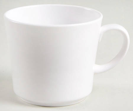 Pearl White (Coupe Shape) Flat Cup