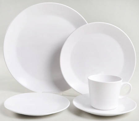 Pearl White (Coupe Shape) 5 Piece Place Setting by Noritake