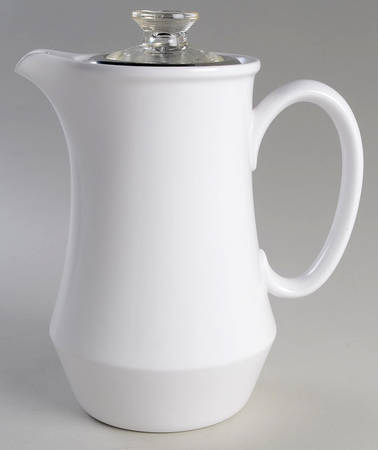 Pearl White (Coupe Shape) Percolator & Lid w/Drip