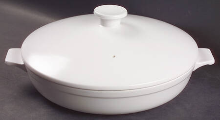 Pearl White (Coupe Shape) Large Skillet & Lid